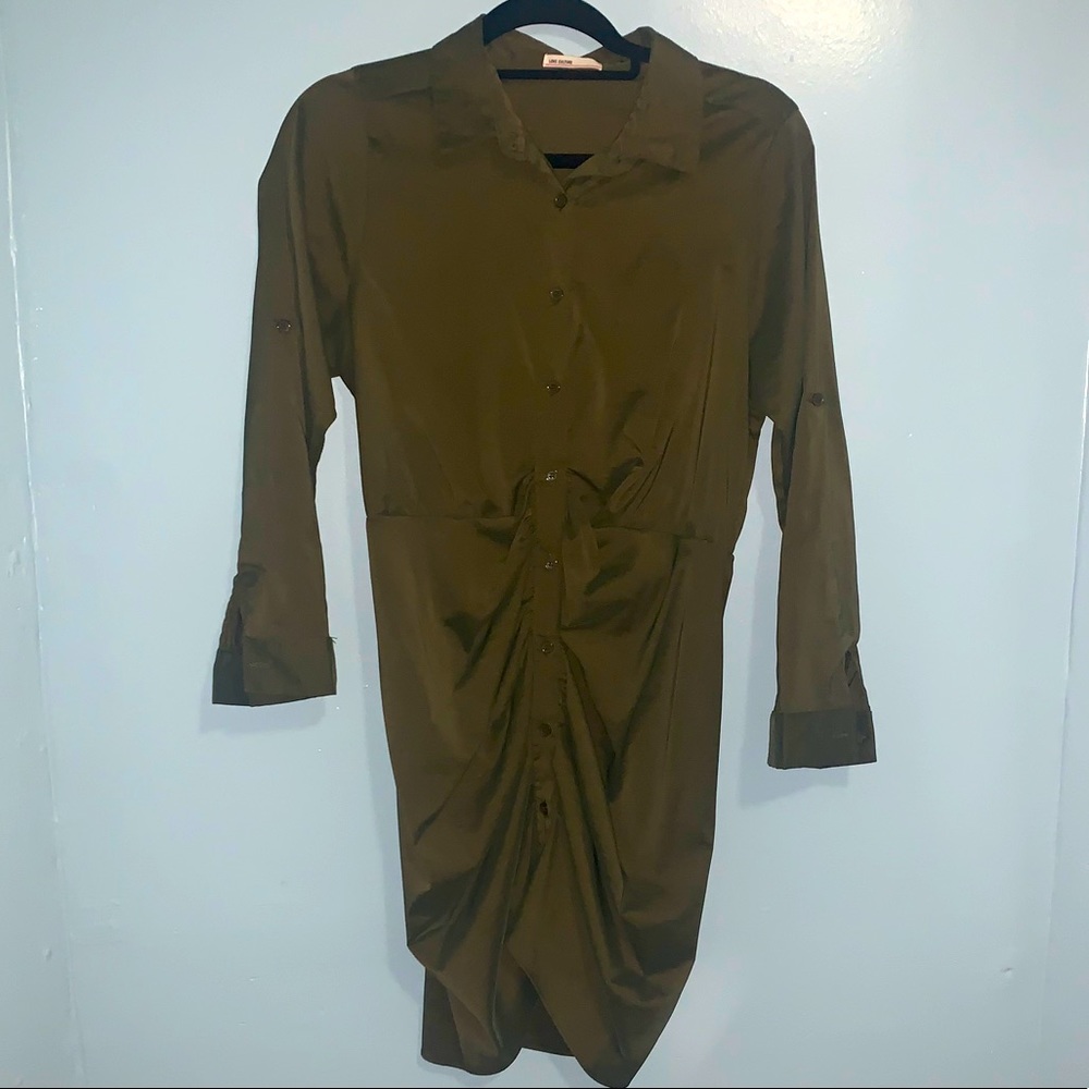 Love Culture Olive Green Shirt Dress ✨